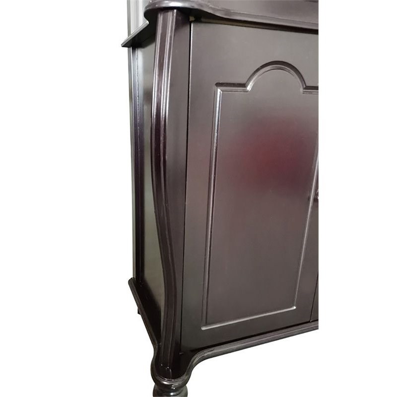 Pilaster Designs Newpoint Wood Sideboard Buffet Storage Cabinet in Espresso