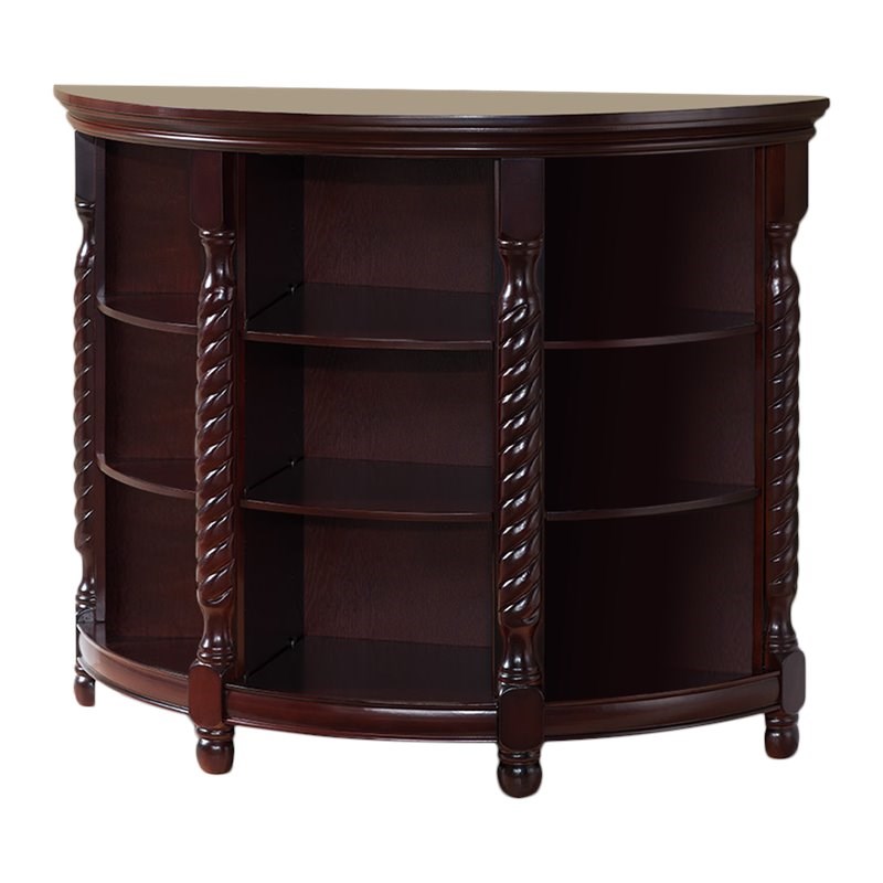 Pilaster Designs Aiden Contemporary Wood Storage Console Table in Cherry