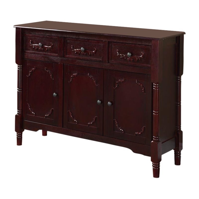Pilaster Designs Camden Wood Console Sideboard Table with Storage in Cherry