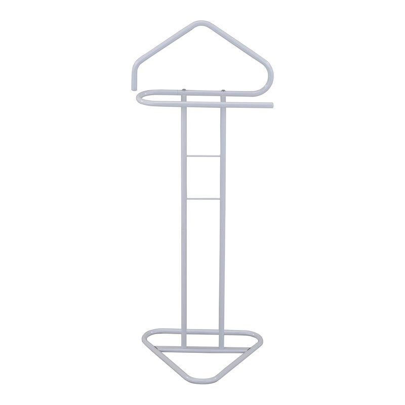 Pilaster Designs Fairview Traditional Metal Suit and Tie Valet Stand in White
