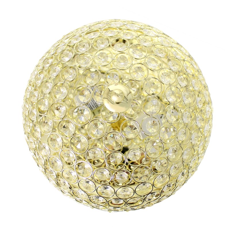 Lalia Home Crystal Glam 2 Light Ceiling Flush Mount Gold