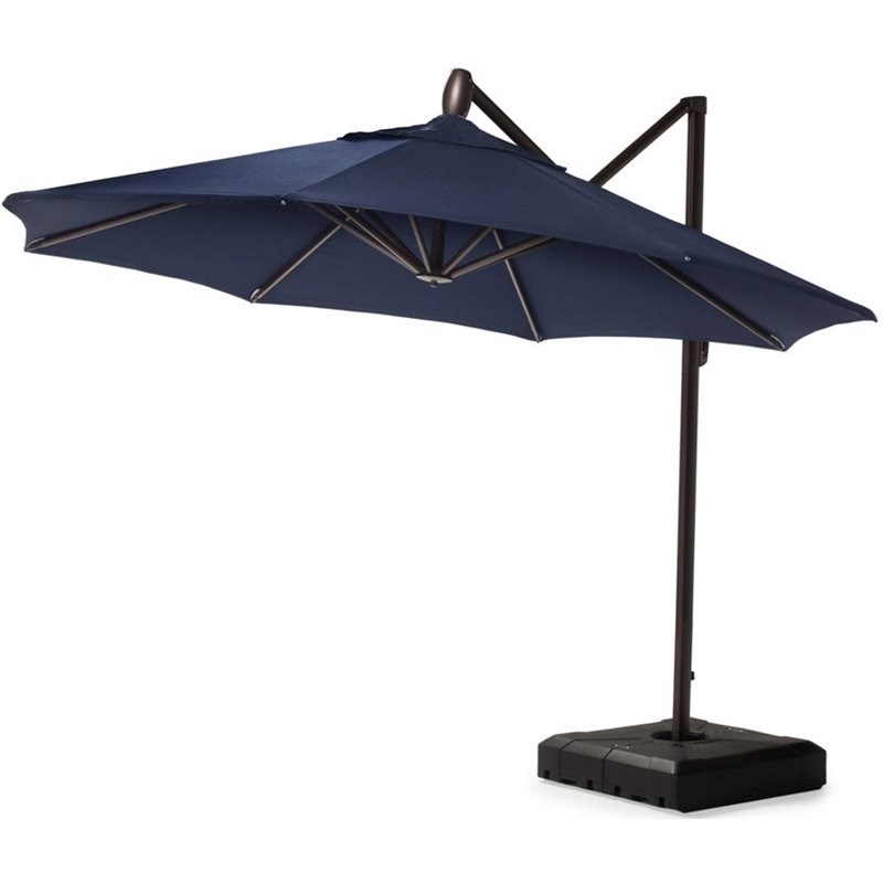 RST Brands Modular Outdoor 10' Round Umbrella - Navy Blue