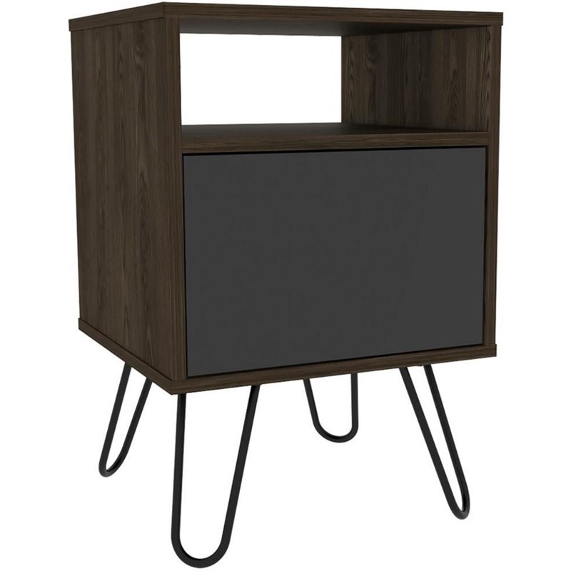 RST Brands Aster Wood End Table in Walnut