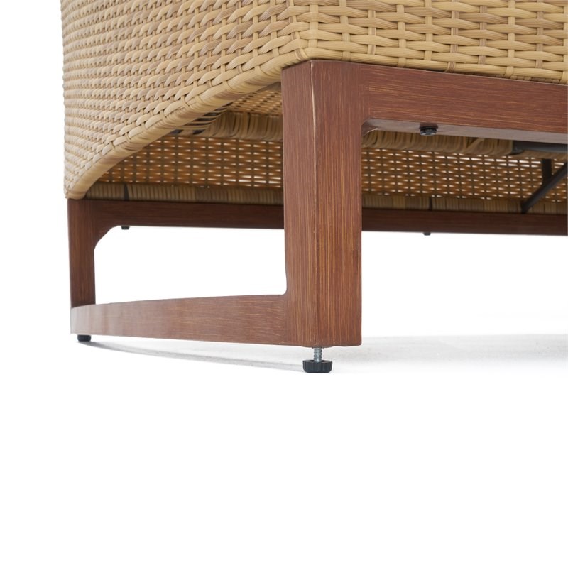 RST Brands Mili Sunbrella Fabric Outdoor Club Chairs in Maxim Beige (Set of 2)