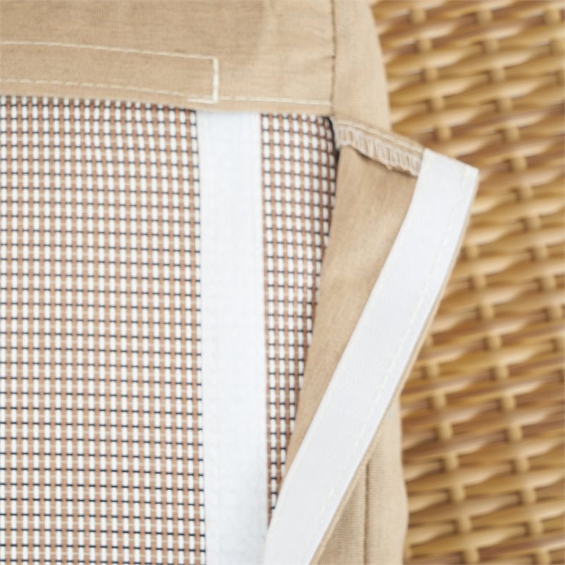 RST Brands Mili Sunbrella Fabric Outdoor Club Chairs in Maxim Beige (Set of 2)