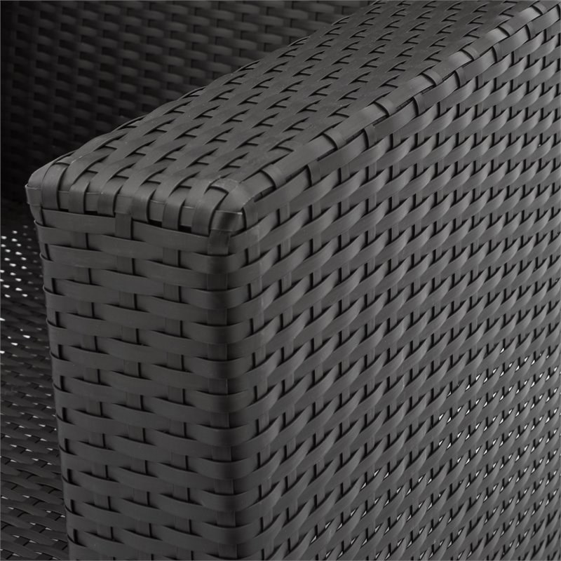 RST Brands Milo Sunbrella Fabric Outdoor Club Chairs in Charcoal Gray/Espresso