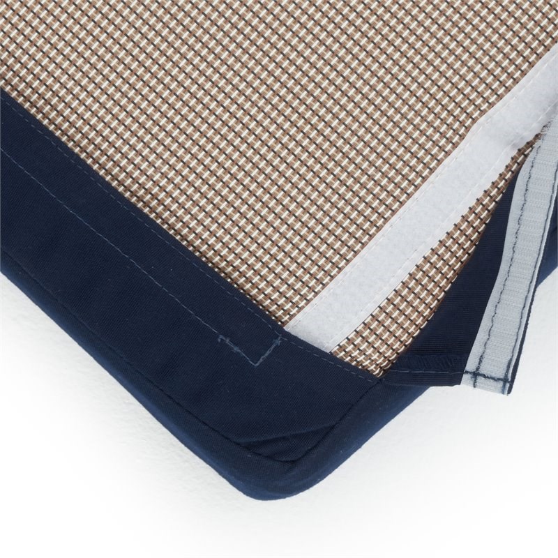 RST Brands Milo Sunbrella Fabric Outdoor Club Chairs in Navy Blue/Espresso