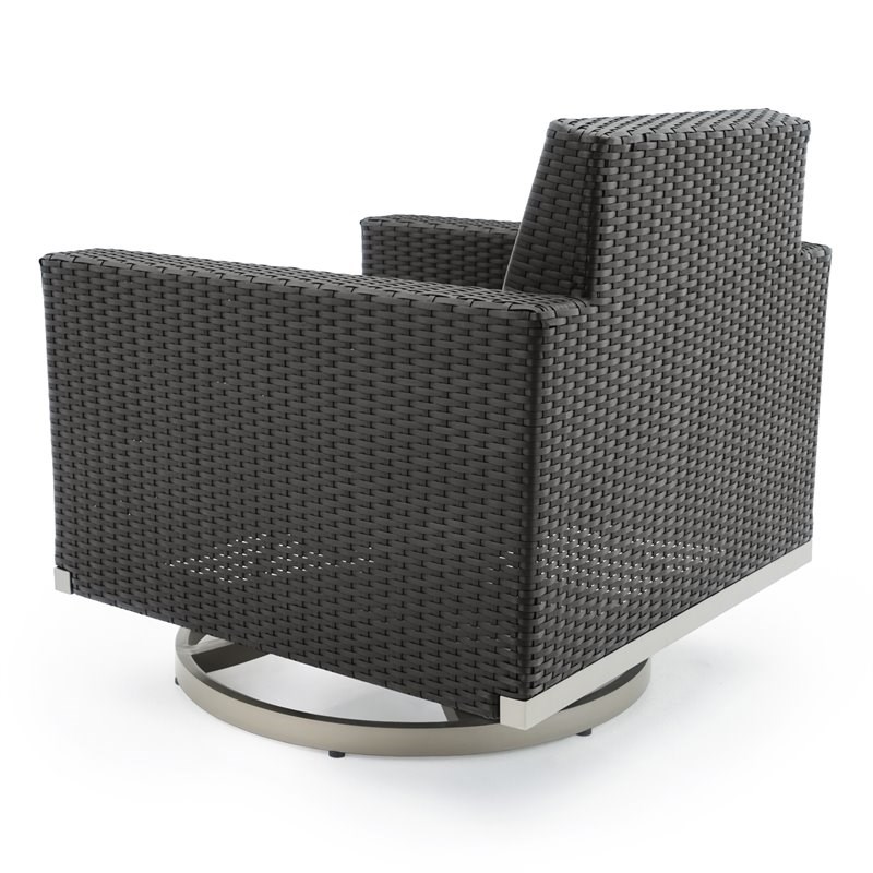 RST Brands Milo Motion Club Chairs in Navy Blue/Espresso