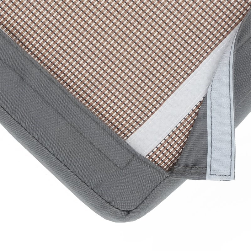 RST Brands Milo 4 PC Sunbrella Fabric Outdoor Motion Fire Set in Gray/Espresso