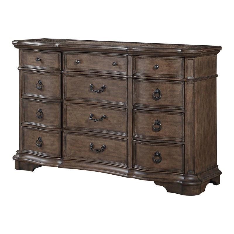 Avalon Furniture Tulsa Poplar Solids Wood Dresser in Light Sandstone Brown