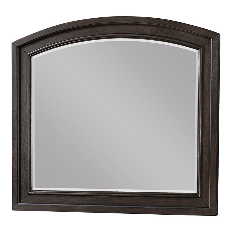 Avalon Furniture Lauren Rubber Wood Dresser and Mirror in Brushed Brown