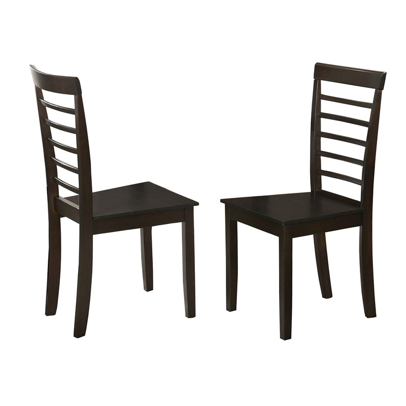 Titanic Furniture Stella Wood Dining Chair with in Espresso Brown (Set of 2)