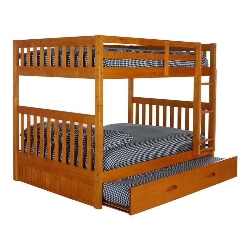 American Furniture Classics 78" Wood Full over Full Bunk Bed in Warm