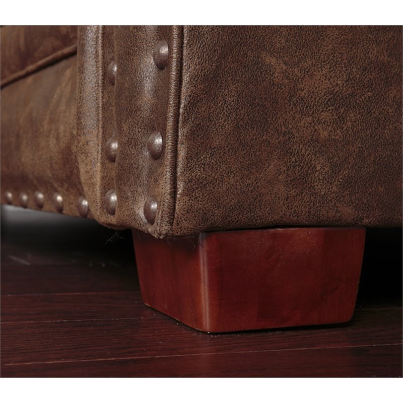 American Furniture Classics Sierra Lodge 2-piece Microfiber Sectional in Brown