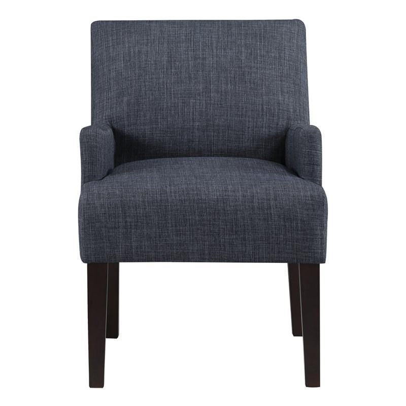 OS Home and Office Furniture Transitional Fabric Guest Chair in Navy Blue