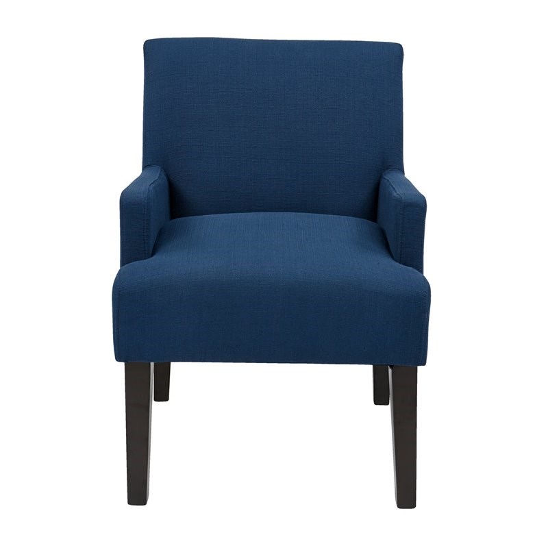 OS Home and Office Furniture Transitional Fabric Guest Chair in Indigo Blue