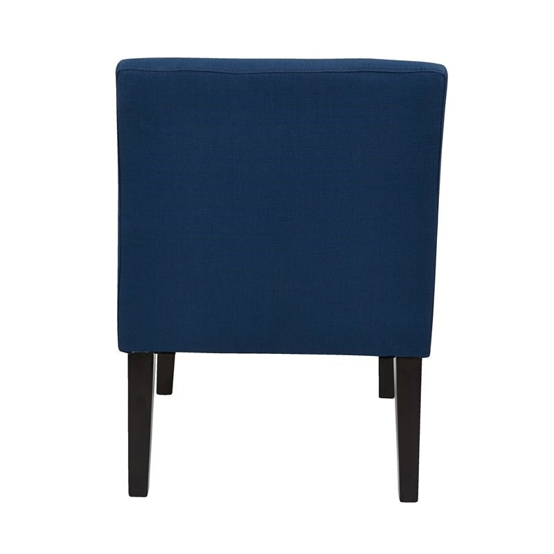 OS Home and Office Furniture Transitional Fabric Guest Chair in Indigo Blue