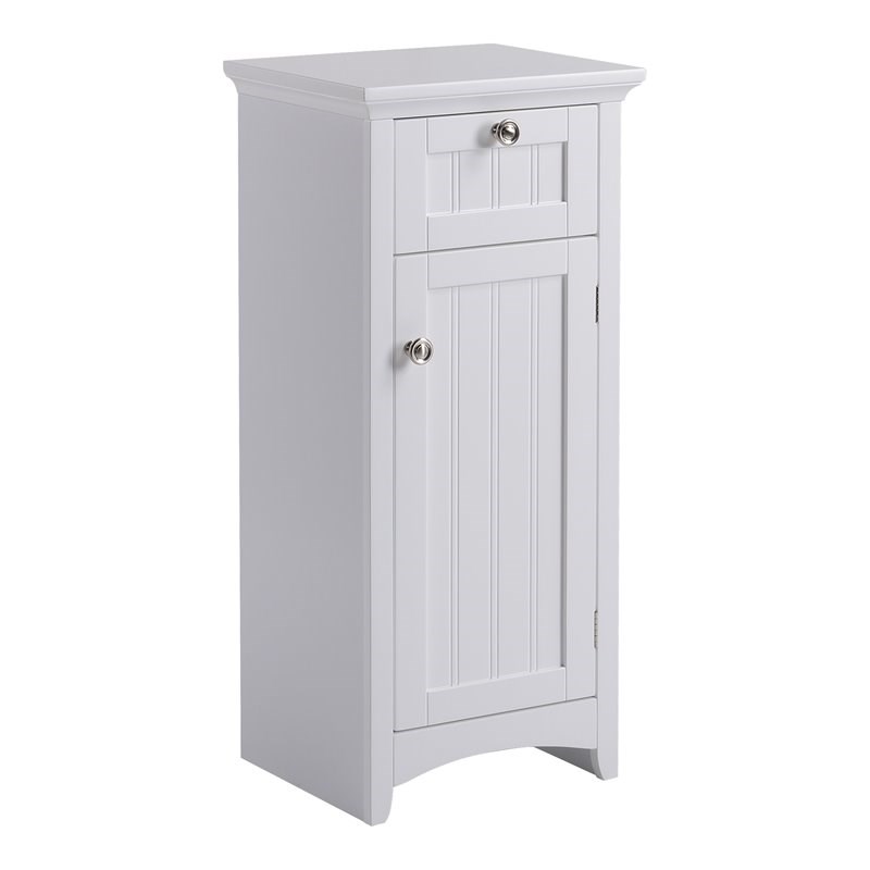 OS Home and Office Furniture 1-Drawer Wood Space Saving Storage Cabinet in White