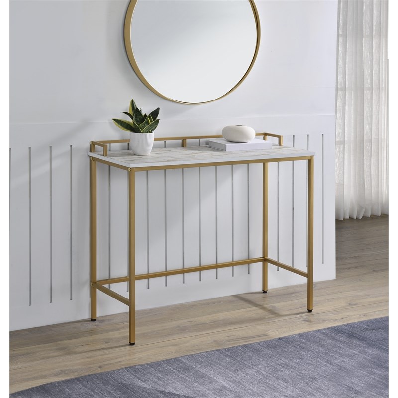 OS Home and Office Furniture Brighton Console Table with Mosaic Top