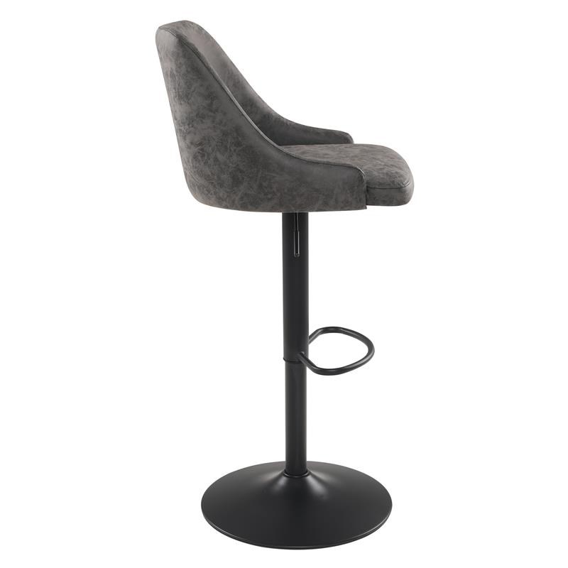OS Home and Office Furniture Sylmar Height Adjustable Stool in Charcoal
