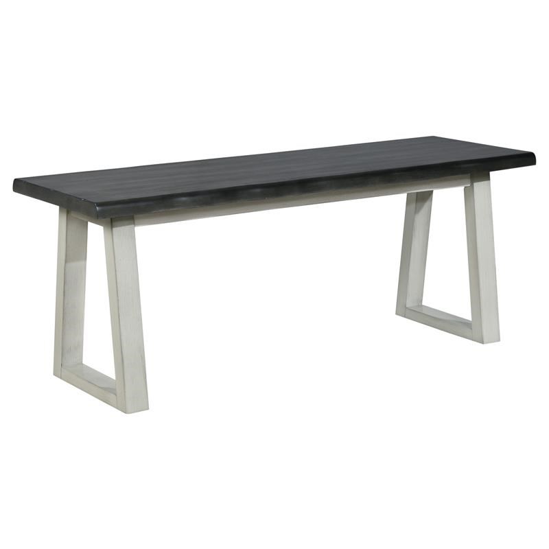 OS Home and Office Furniture Weston Bench in Charcoal Finish