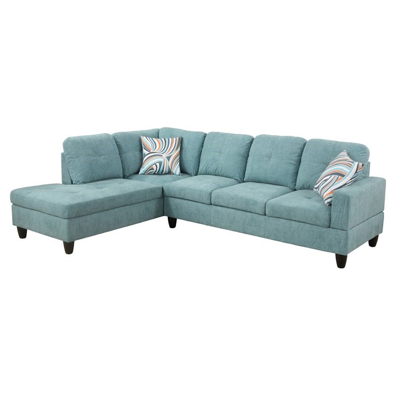 Seafoam Green Sectional Sofa Baci Living Room