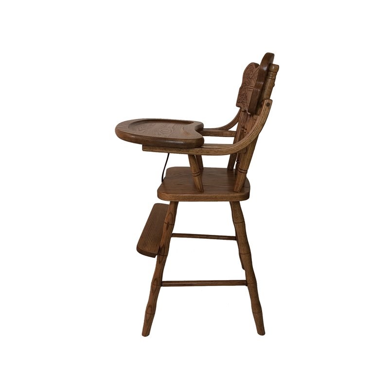 Brighton Home Furniture Hardwood Amish Sunrise HiChair in Light Brown