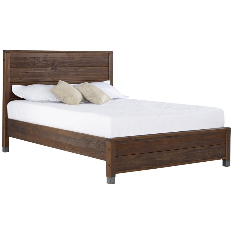 Camaflexi Baja Solid Wood Full Platform Bed in Walnut