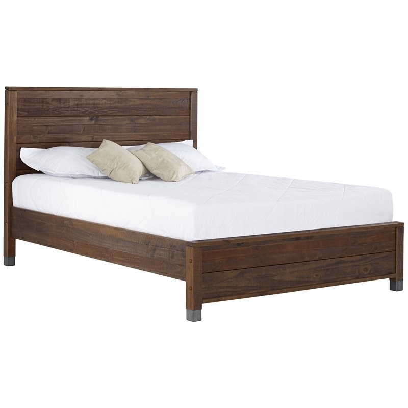 Camaflexi Baja Solid Wood Queen Platform Bed in Walnut