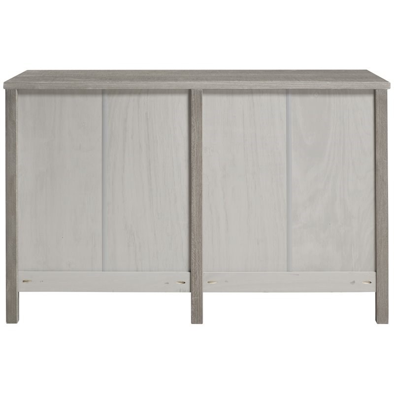 Camaflexi Baja Solid Wood 6-Drawer Bedroom Dresser in Driftwood Gray
