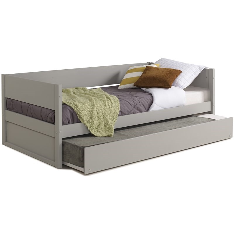 Camaflexi Tribeca Solid Wood Twin Daybed and Trundle Set in Gray