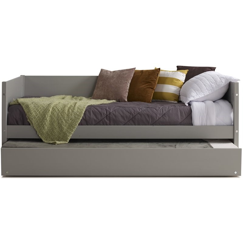 Camaflexi Tribeca Solid Wood Twin Daybed and Trundle Set in Gray