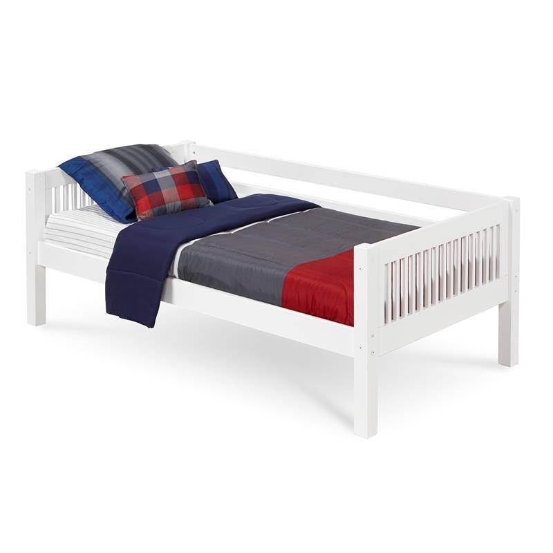 Camaflexi Twin Size Day Bed - Mission Headboard - White Finish