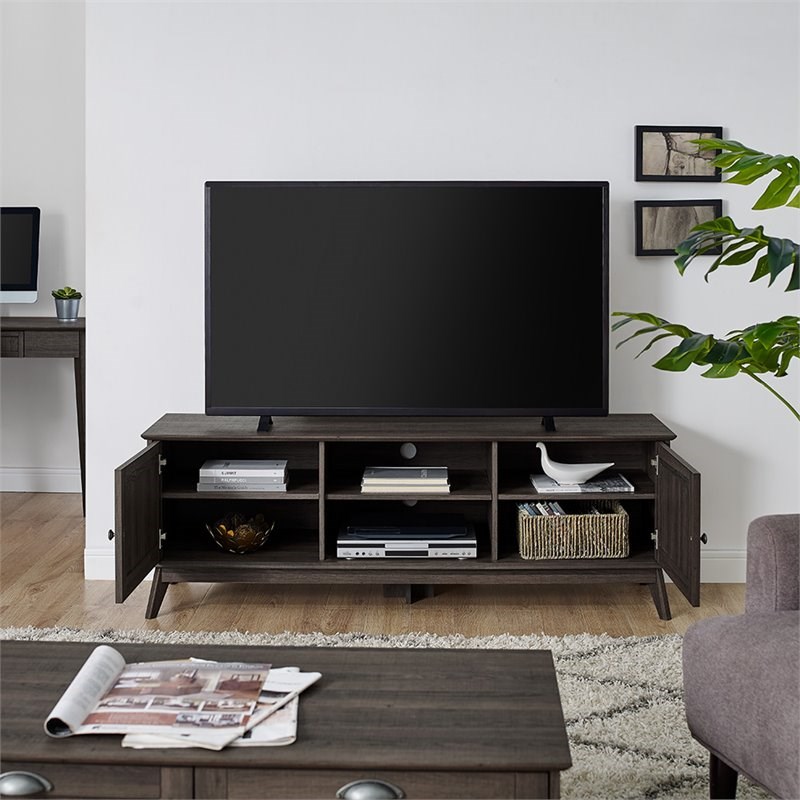 Caffoz Newport Wood TV Media Stand for TVs up to 70