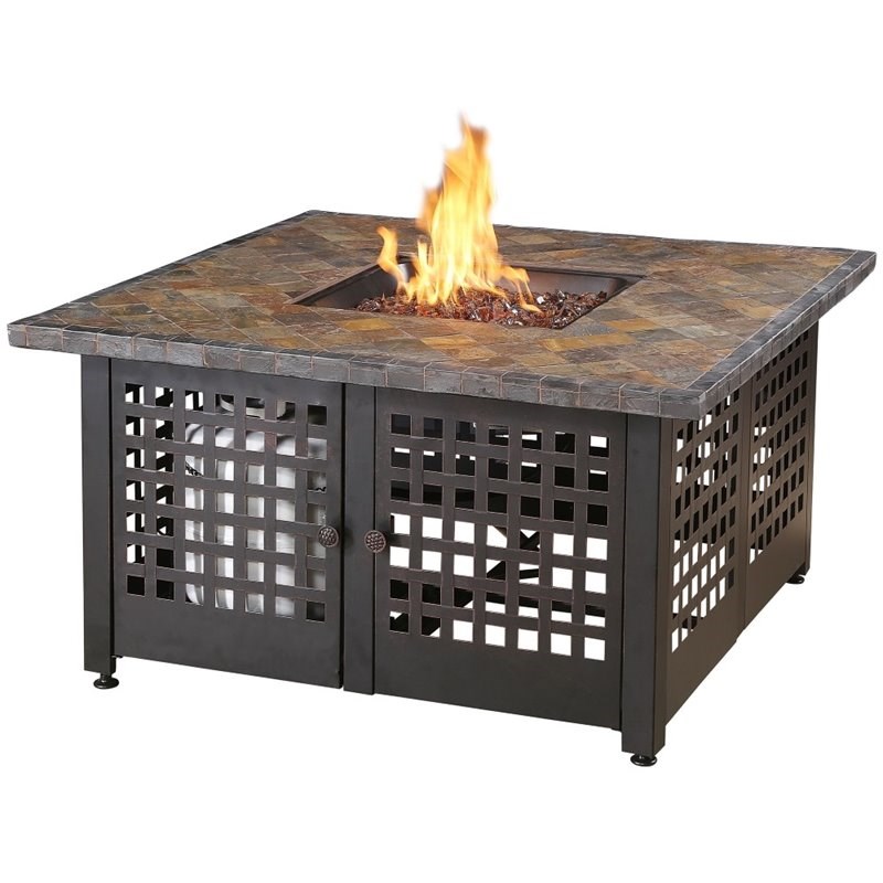 UniFlame LP Gas Outdoor Table Top Fireplace 