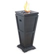 Uniflame Large LP Gas Stainless Steel Patio Fire Column in Slate