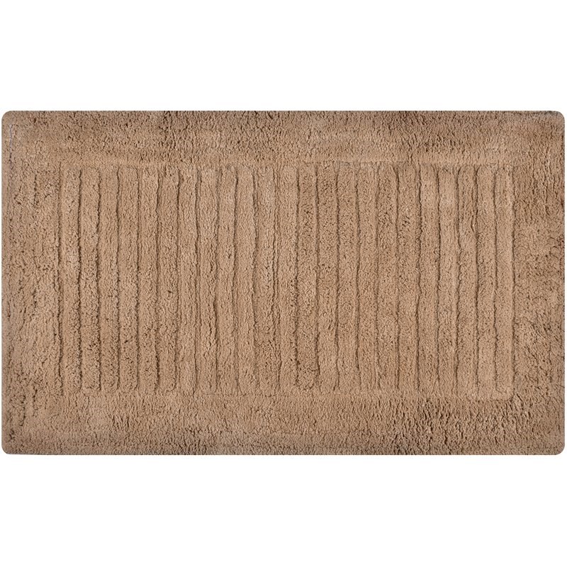 Spitiko Homes Cotton Non-Slip Tufted Zero Ply Carded Mat Sand (Set of 2)