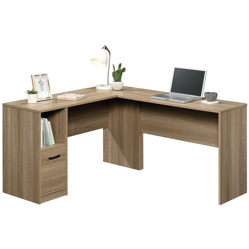 UrbanPro Engineered Wood L-Shaped Desk in Summer Oak