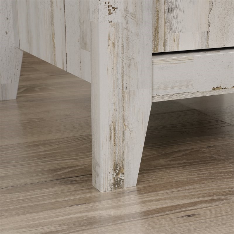 UrbanPro Traditional L-Desk in Engineered Wood in White Plank