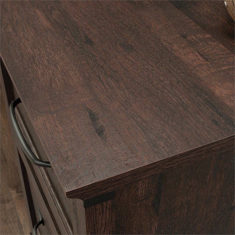 UrbanPro Traditional Engineered Wood Desk in Coffee Oak