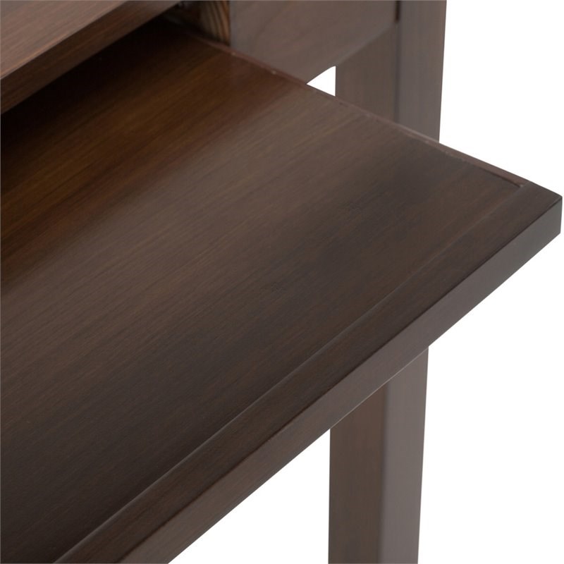 UrbanPro Solid Wood Home Office Desk in Russet Brown
