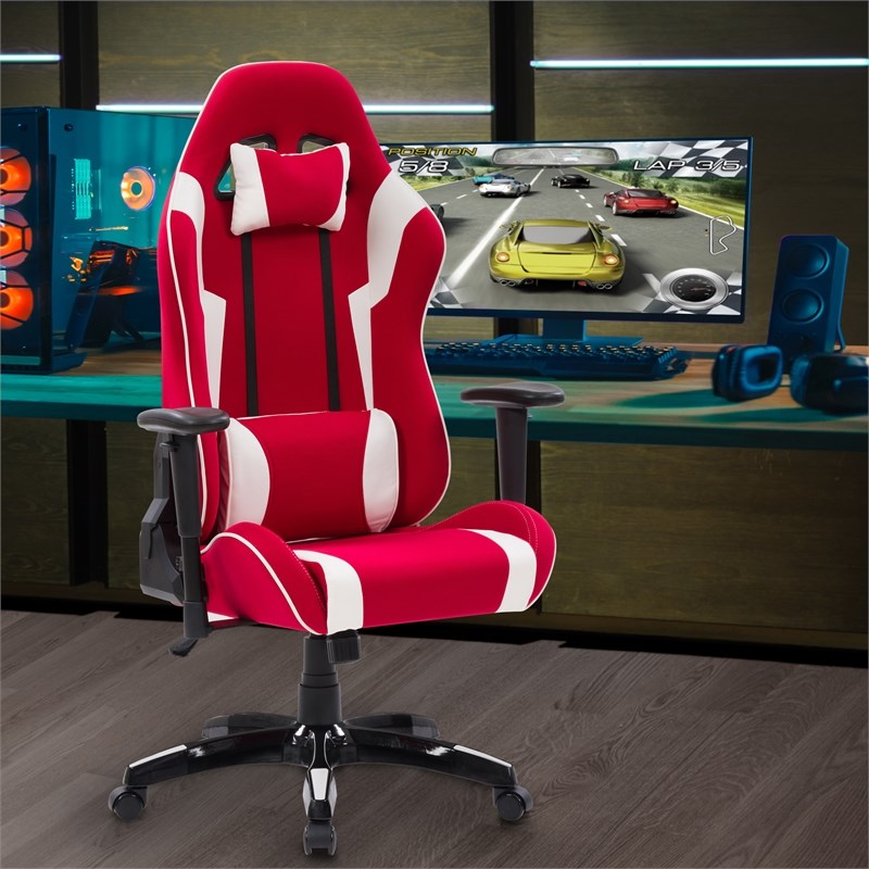 UrbanPro High Back Ergonomic Gaming Chair in Red and White