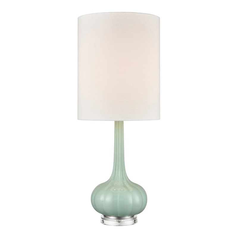 Elk Home Marlais 1-light Transitional Glass and Metal Table Lamp in Green