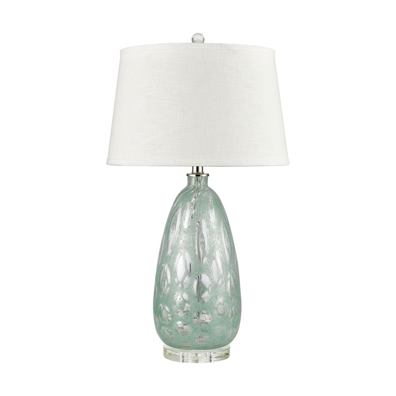 Elk Home Bayside Blues 1-light Glass and Metal Table Lamp in Mint Green
