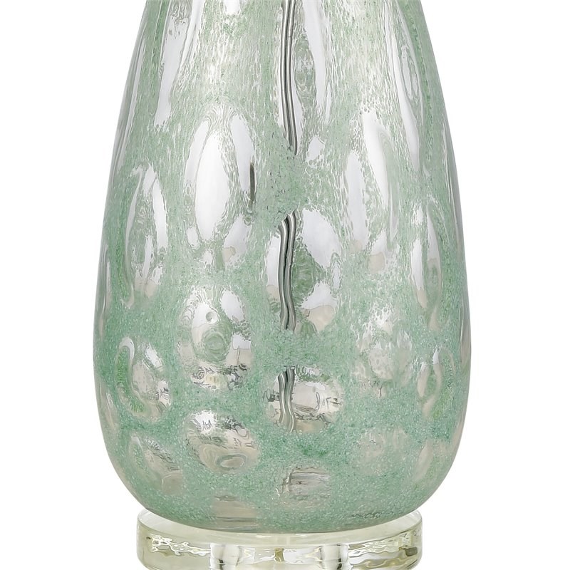 Elk Home Bayside Blues 1-light Glass and Metal Table Lamp in Mint Green