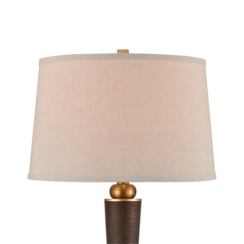 Elk Home Ancrame 1-light Transitional Metal and Crystal Table Lamp in Chocolate