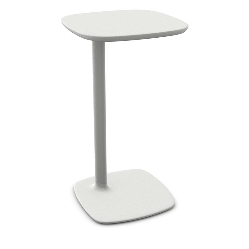 Allermuir Host Aluminum Laptop Table in White as Snow