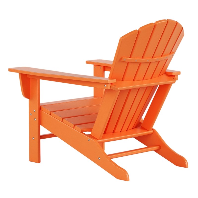 Portside Classic Outdoor Adirondack Chair (Set of 4) in Orange