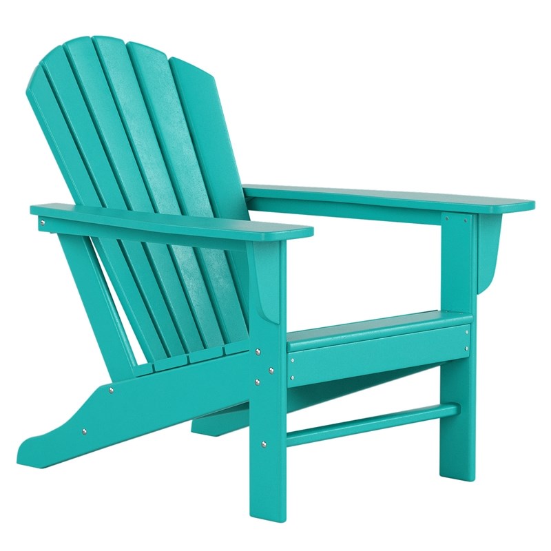 Portside Classic Outdoor Adirondack Chair (Set of 4) in Turquoise