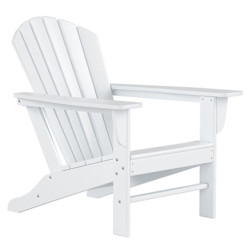 Portside Classic Outdoor Adirondack Chair (Set of 4) in White